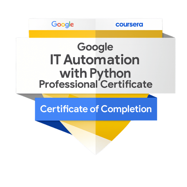 Google Certified IT Automation with Python